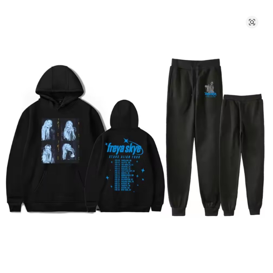 Freya Skye Stars Align Tour Men/Women Sports Suits Fashion Tracksuit Hoodies+Pants Two Pieces Sets Running Casual Sweatshirts