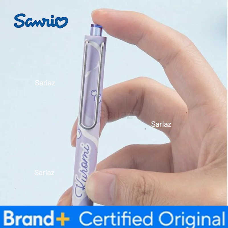 Sanrio 12/24pcs Kawaii Kitty Kuromi Melody Cinnamoroll Press Gel Pen Cute 05mm Blue Ink Neutral Pens Office School Supplies H251231