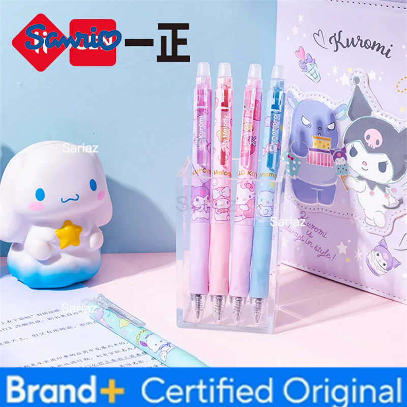 Sanrio 20 pcs/lot Melody Pochacco Erasable Press Gel Pen Cute 05mm Black Ink Neutral Pens Promotional Gift Office School Supply H251231