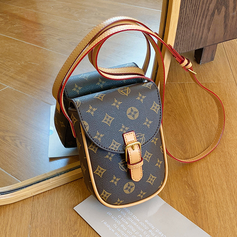 Free Shipping Luxury 2026 New Women's Printed Phone Crossbody Bag, Retro Small Square Shoulder Purse, High-End Fashion Mini Bag