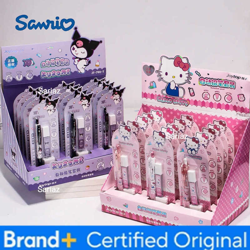 Sanrio Hello Kitty Kuromi Melody 05mm Mechanical Pen Set Student Stationery Refill Lead Automatic Pen Students Girls Gifts H251231