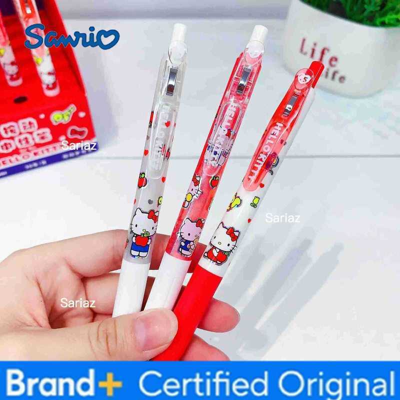 Sanrio Hello Kitty Gel Pens Set Black Refill Gel Pen Bullet Tip 05mm School Office Supplies Stationery Accessories Stationery H251231