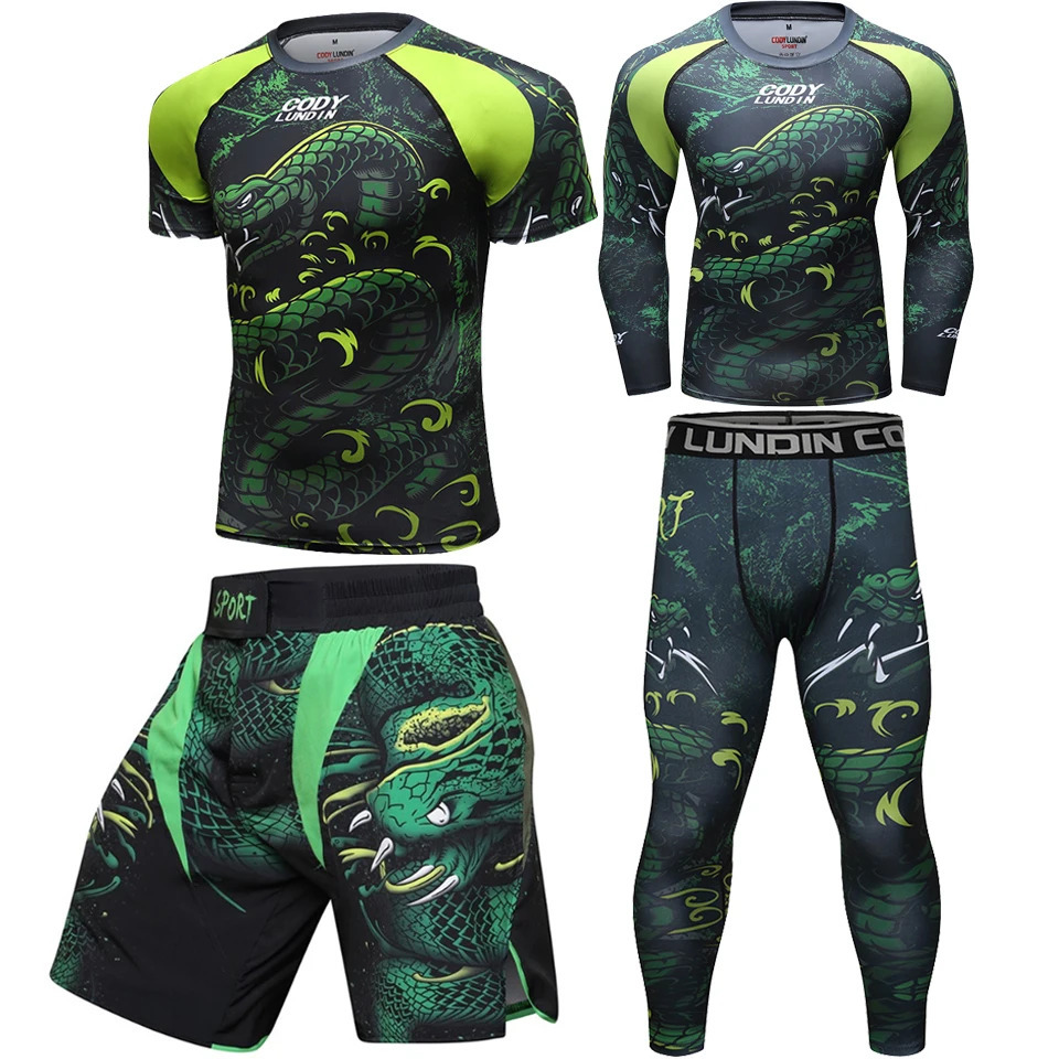 MMA BJJ Rashguard Boxing Sport Suit Mens Gym Clothing KickBoxing Muay Thai Jiu Jitsu Sportswear Running Set Basketball Jersery 251219