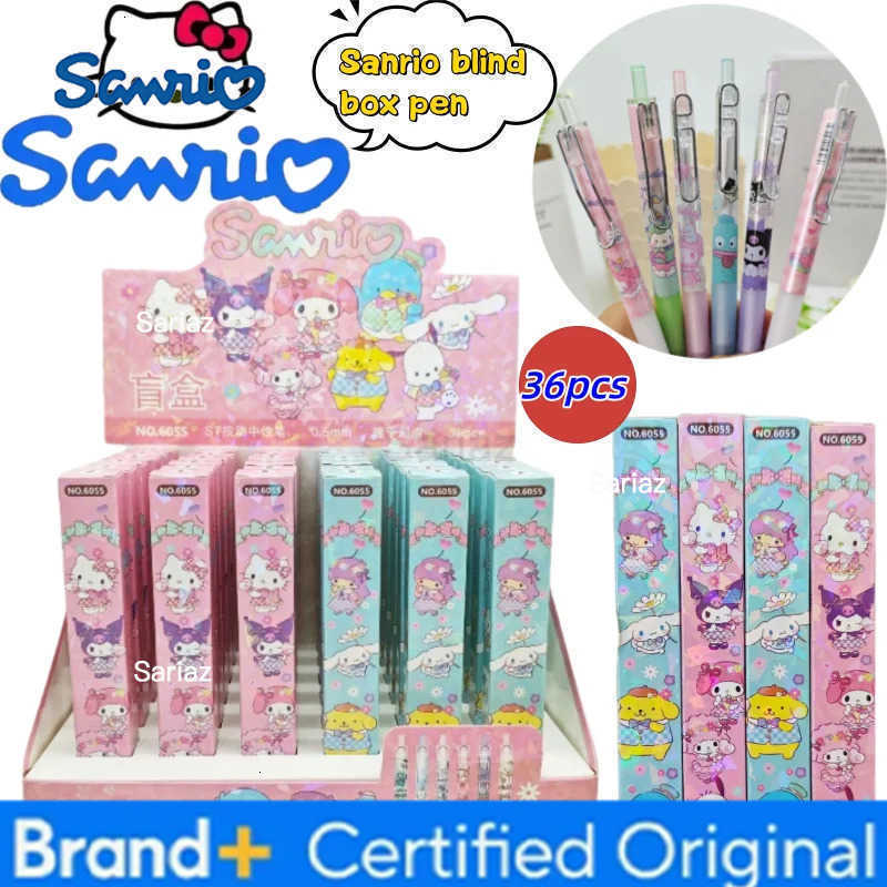 Sanrio Hello Kitty Kuromi My Melody blind box pen creative high appearance student smooth quick-drying retractable gel pen gift H2512311