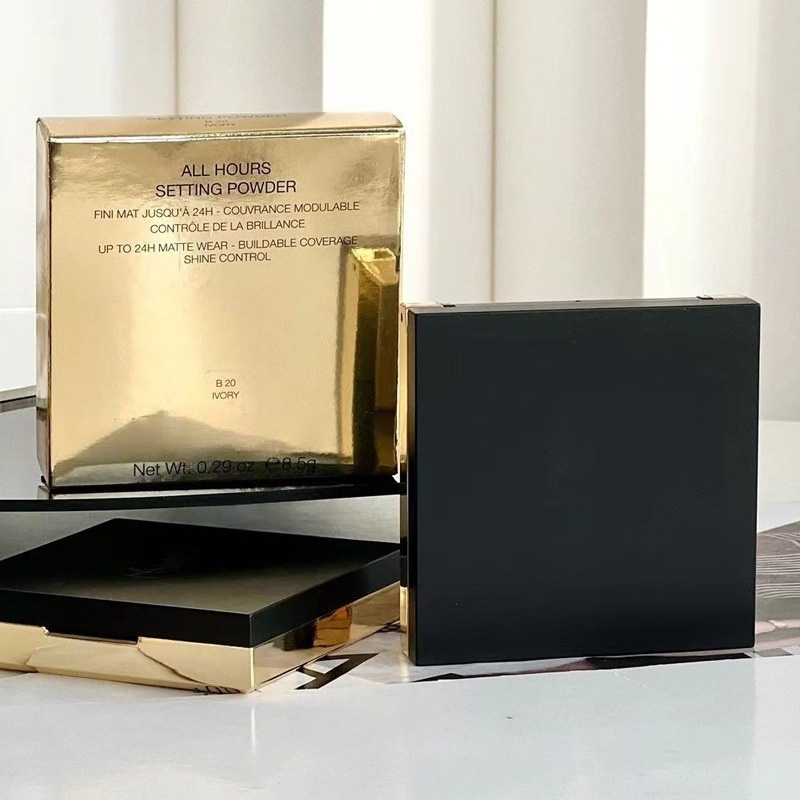 All Hours Setting Powder Designer Face Pressed Powder Makeup Oil-control Poudre Bronzing Powder Waterproof Long Wear 3 Colors Compact Setting Powder Fast Ship