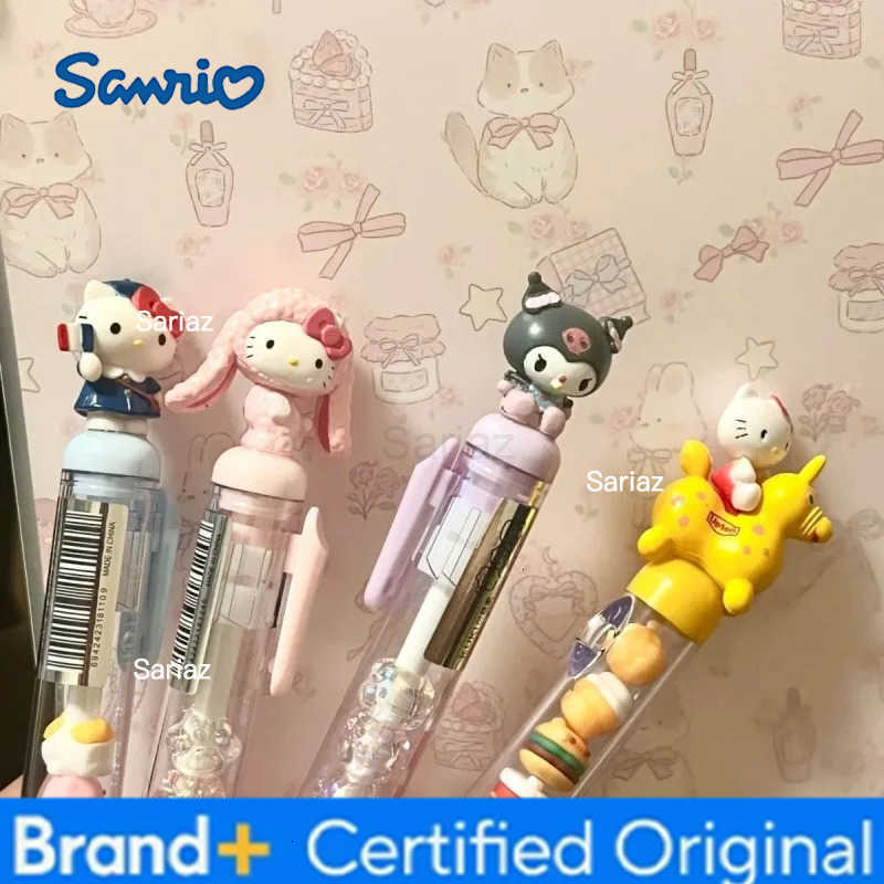 Sanrio Hello Kitty Kuromi Beaded Gel Pen My Melody Clothing Modeling 05Mm Black Ink Press Pen Students Friend Christmas Gifts H251231