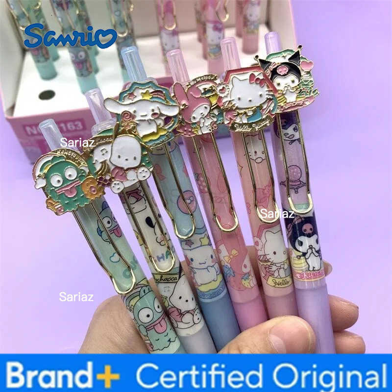 Sanrio 24/54pcs Kuromi Melody Hangyodon Press Gel Pen Cute 05mm Black Ink Signature Pens Stationery Gift School Writing Supply H251231