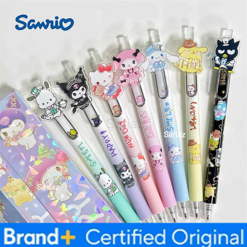 Sanrio 20pcs/lot Kuromi Melody Kitty Press Gel Pen Cute 05mm Black Ink Neutral Pens Promotional Gift Office School Supplies H251231
