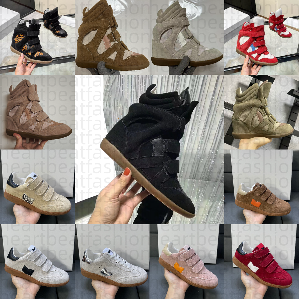 35-45 deisgner Brand Hot Sale-Black Genuine Leather winter boots Bekett Leather-Trimmed Suede Wedge Sneakers Fashion Show New Shoes