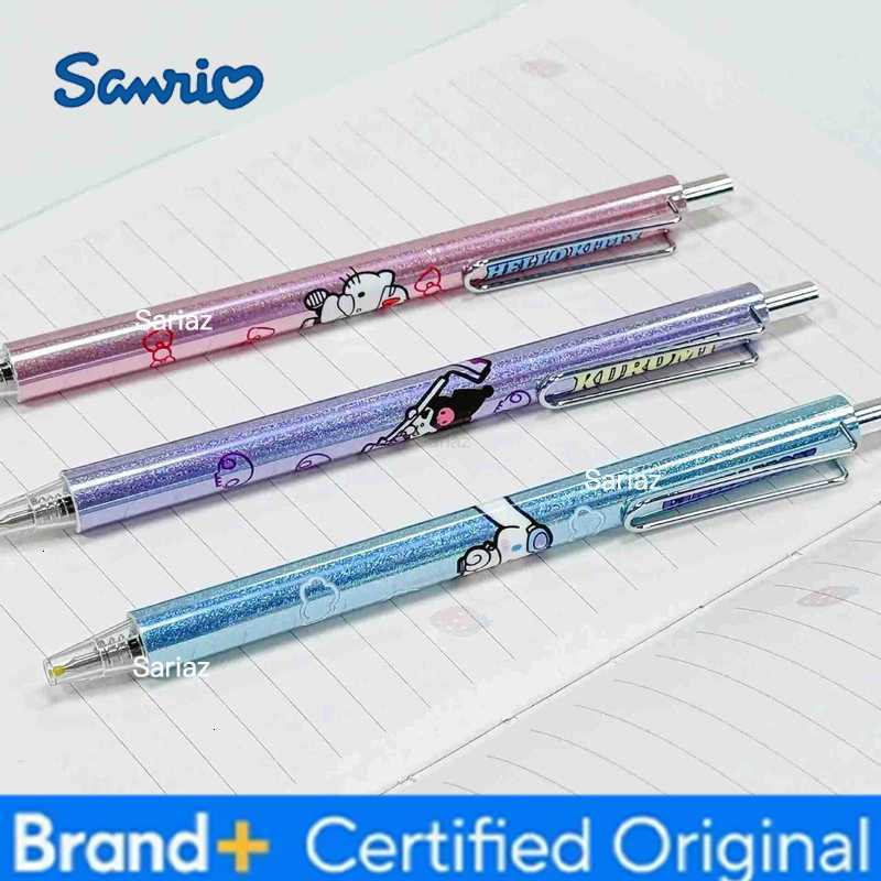 Sanrio 12pcs Kuromi Melody Cinnamoroll Kitty Press Gel Pen Cute 05mm Black Ink Neutral Pens Office School Supplies H2512311