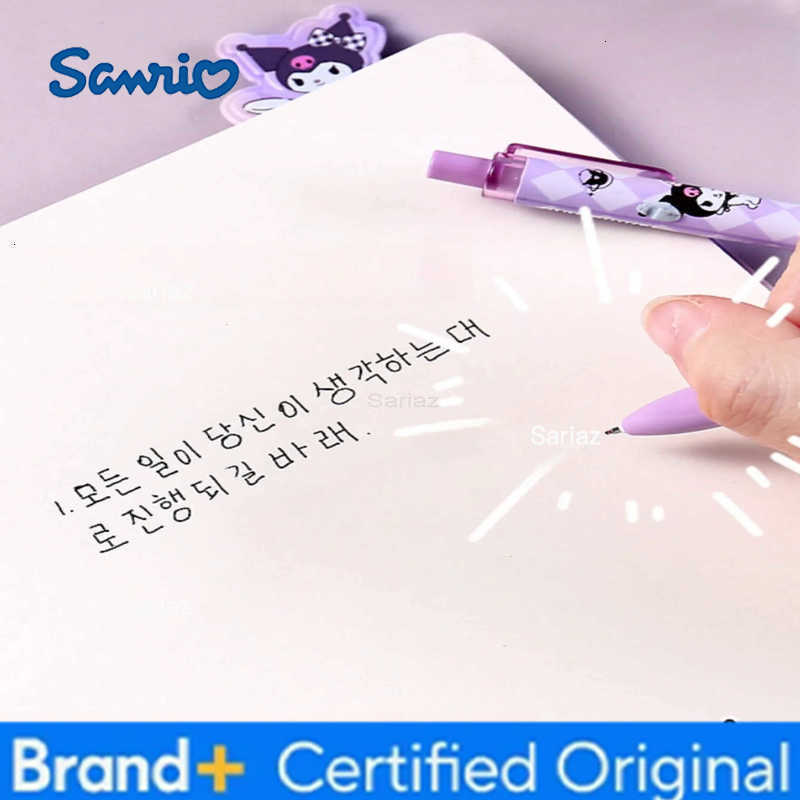 Sanrio 5pcs/set Series 055mm Kuromi Cinnamoroll Melody Kawaii Press Neutral Pen Box Cartoon Cute Y2k Pochacco Press Pen H251231