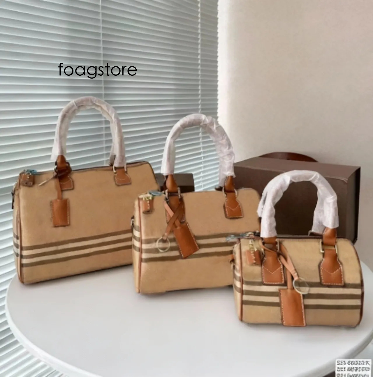 Handbag Large Capacity Tote Bag Women Shoulder Handbag Patchwork Color Canvas Genuine Leather Hasp Lady Crossbody burburryBags Removable Strap Double Handle 64d