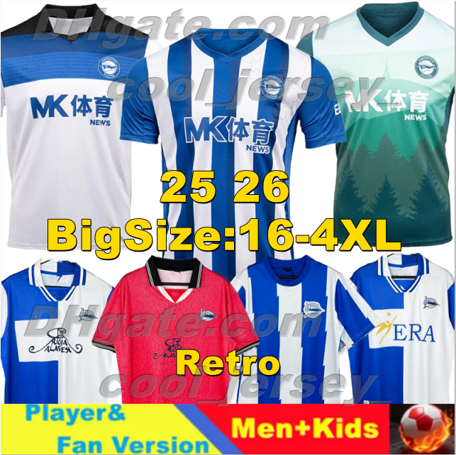 25 26 Deportivo Alaves soccer jerseys CARLOS V. camisetas de futbol 2025 2026 CONECHNY T. MARTIINEZ VILLALIBRE PROTESONI M. DIARRA football shirts Men Uniforms kids kit