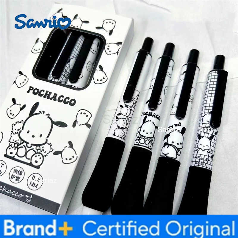 Sanrio 4pcs Pochacco Gel Pen Set Quick-drying 05 Ballpoint Pens Cute Cartoon Press A Gel Pen Stationery Students Supplies H251231