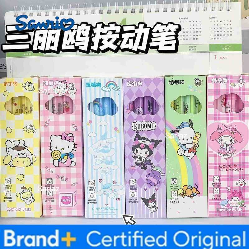 Sanrio 6 models a total of 24 4 Pcs/set limited edition high quality ST black 05mm gel pen kawaii stationery school office supplies H251231