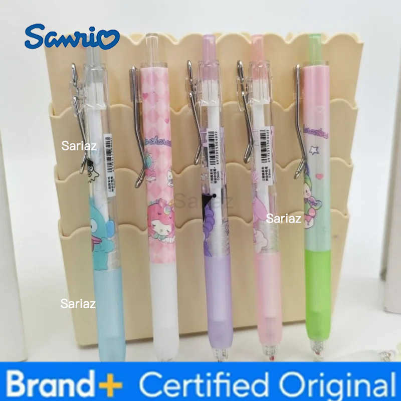 Sanrio 36pcs/lot Kuromi Melody Hangyodon Press Gel Pen Cute Pochacco 05mm Black Ink Press Signature Pens School Supplies H251231