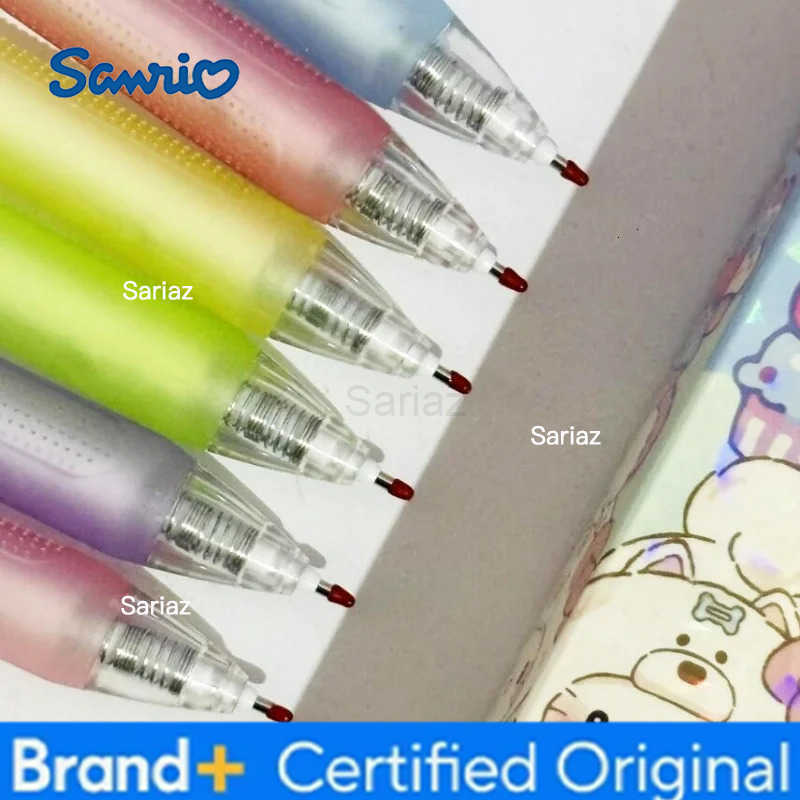 Sanrio 24pcs/lot Kawaii Kitty Press Gel Pen Cute 05mm Black Ink Neutral Pens Promotional Gift Office School Supply H251231