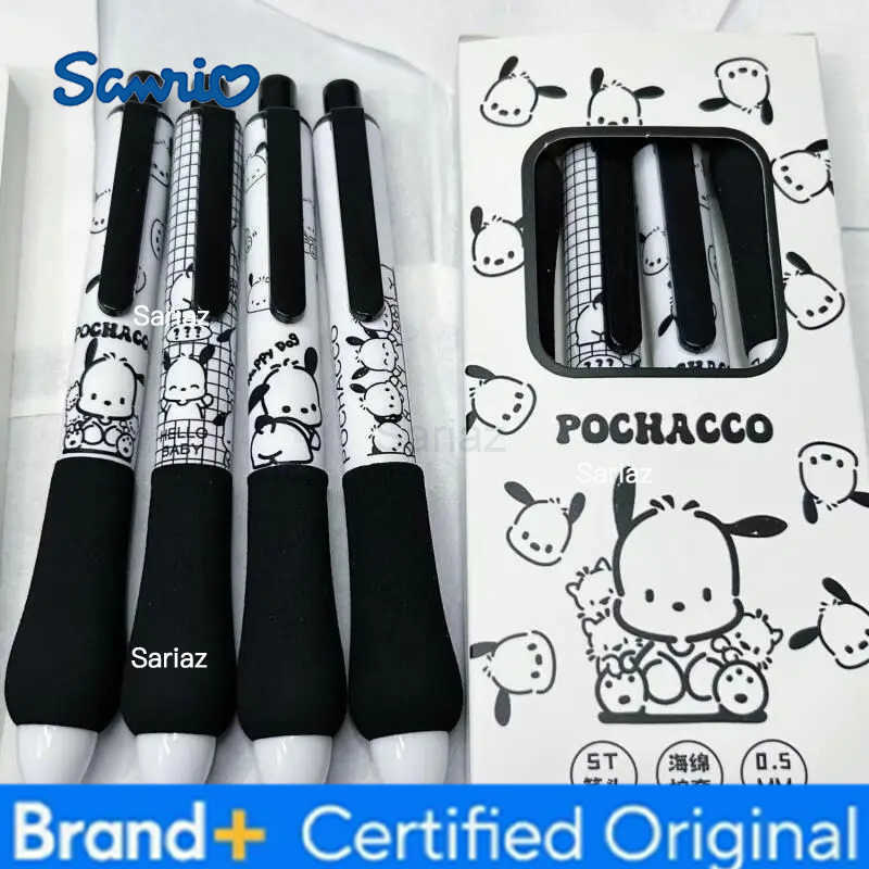 Sanrio 4pcs Pochacco Gel Pen Set Quick-drying 05 Ballpoint Pens Cute Cartoon Press A Gel Pen Stationery Students Supplies H251231