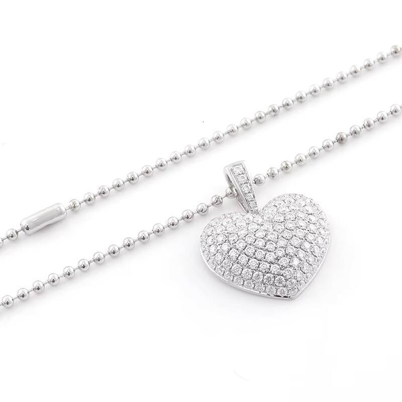 Trending Product moissanite heart pendant 925 sliver custom moissanite pendant Hip Hop Bling lced Out Jewelry for made in china