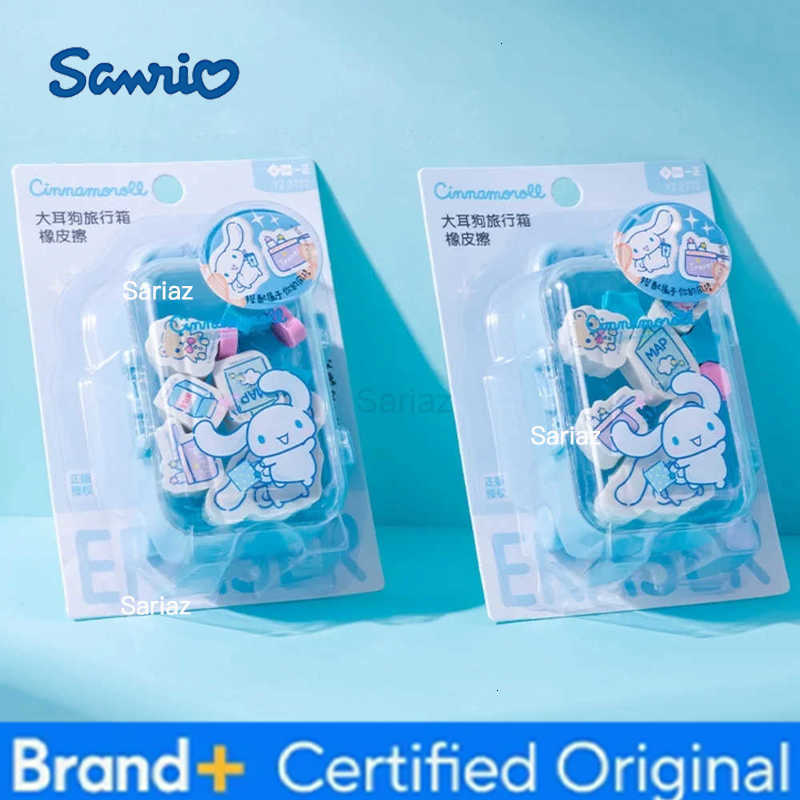 Sanrio Kawaii Luggage Case Eraser Set Cinnamoroll Kuromi Melody Pencil Eraser Stationery Student School Supplies Kids Gifts H251231