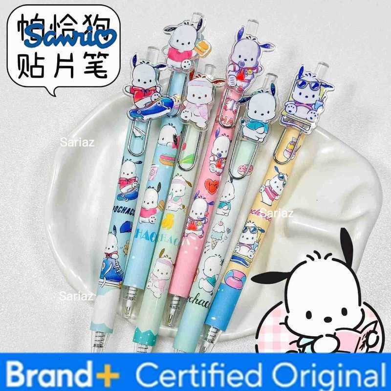 Sanrio 6/36pcs Pochacco Patch Gel Pen Cartoon Cute Pochacco Press Neutral Pen Writing Pen Student Stationery H251231