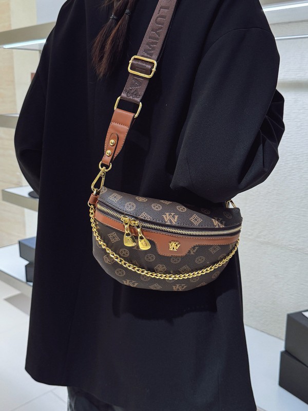 Premium 2026 New Women's Vintage Print Waist Bag Chest Bag, Adjustable Wide Strap Fanny Pack Crossbody Purse