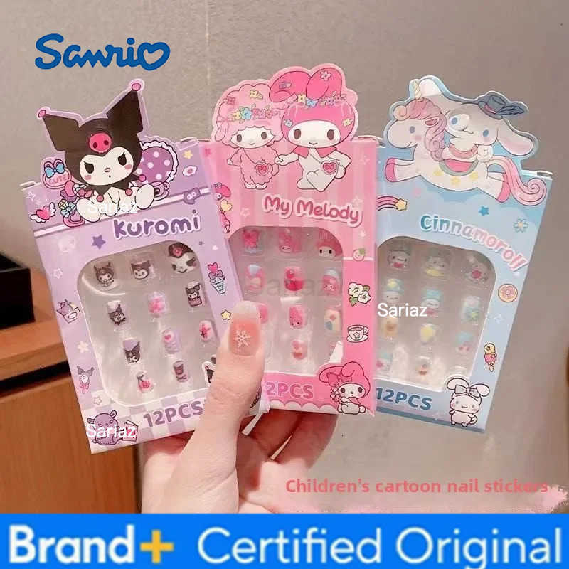 Sanrio Cartoon cartoon characters Kulomi Melody My melody Childrens nails Girls Manicure Three-dimensional wear Cartoon Cute Patch H251231