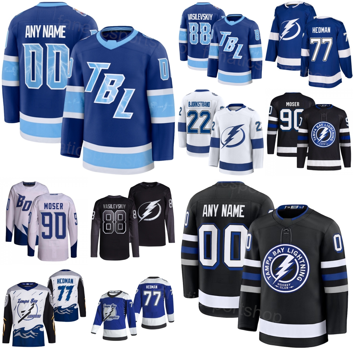 2026 Stadium Series Hockey Lightning Jersey Women Mens Child 22 Oliver Bjorkstrand 88 Andrei Vasilevskiy 77 Victor Hedman 37 Yanni Gourde 90 J.J. Moser 51 DAstous