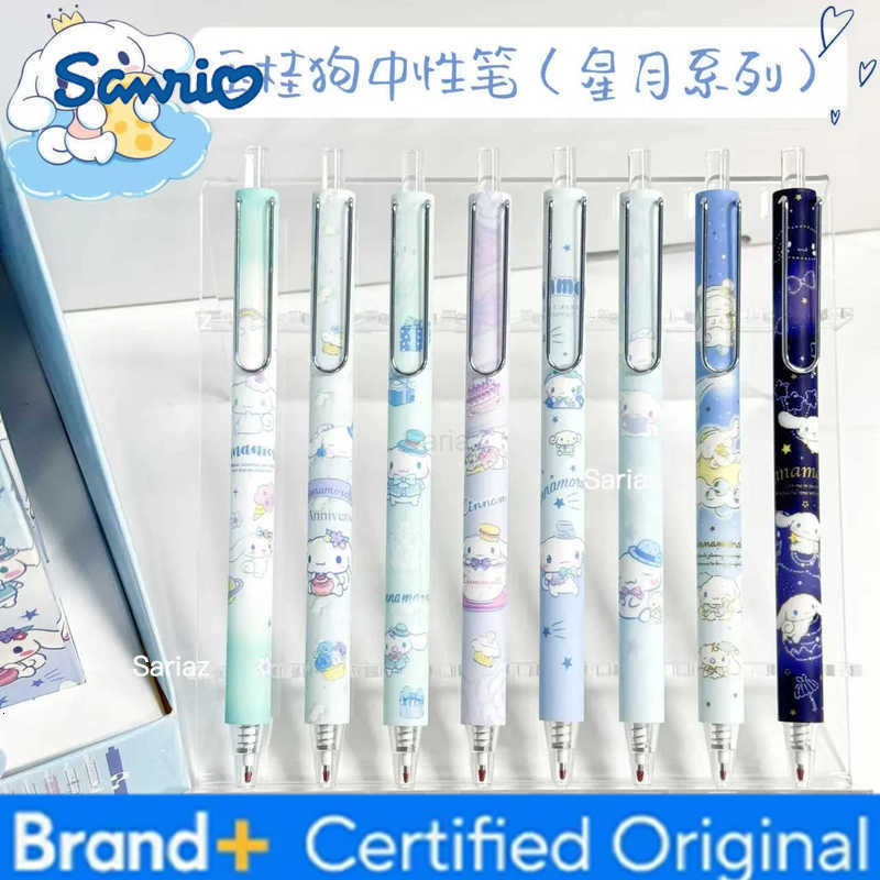 Sanrio 24pcs Cinnamoroll Gel Pen Cartoon Cute 05mm Black Press Gel Pen Independent Packaging Student Stationery Wholesale Gifts H251231