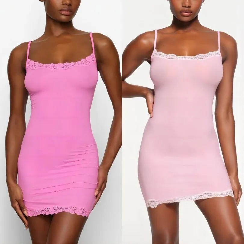 Skimss Designer Women sexy skirt Dress Tennis One-piece Yoga Fitness breathable Spicy Girl Threaded Strap Dress for Women backless slimming hip hugging short skirt