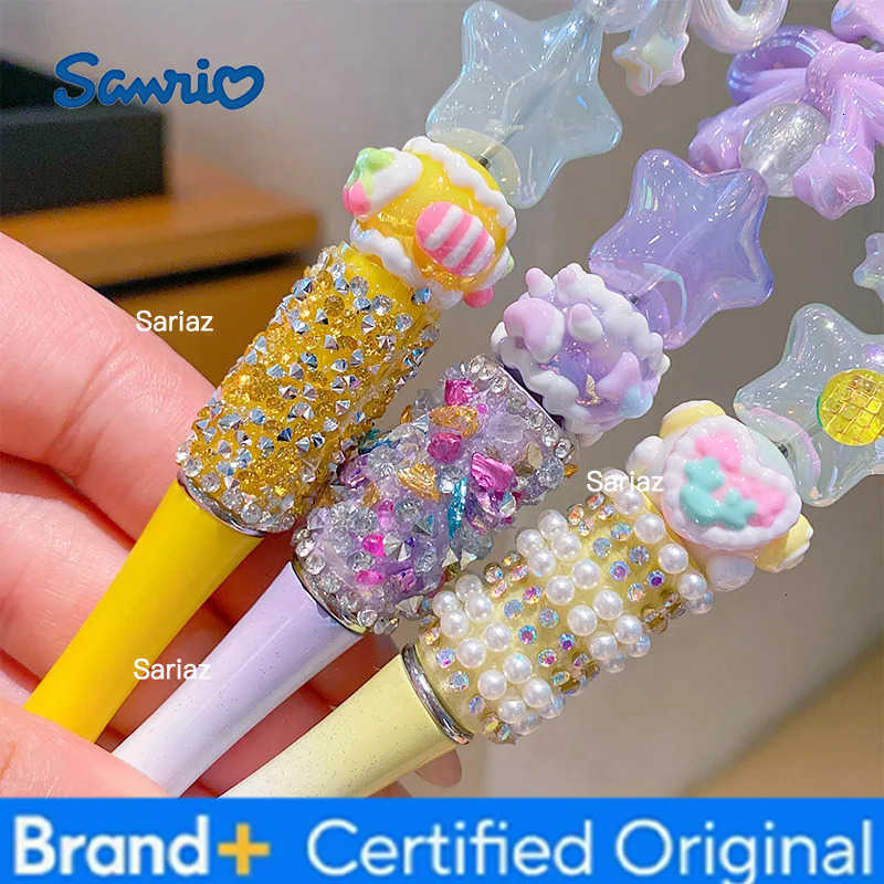 Sanrio Anime Hello Kitty Melody Diamond Gel Pen Kuromi Cinnamoroll Student Stationery Fluent Ball Pen Learning Supplies Gifts H25123111