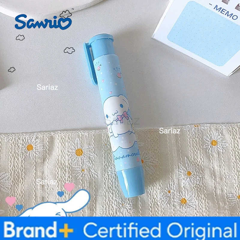 Sanrio Hello Kitty Pushable Erasers Anime Action Figures Kuromi Cinnamoroll My Melody Cartoon Stationery Children Birthday Gifts H251231