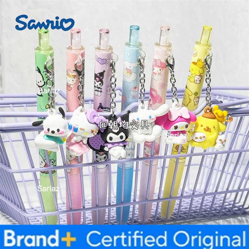 Sanrio 36pcs Kawaii Kuromi Melody Pendant Gel Pen Cute 05mm Black Ink Neutral Pens Office School Supplies Stationery H251231