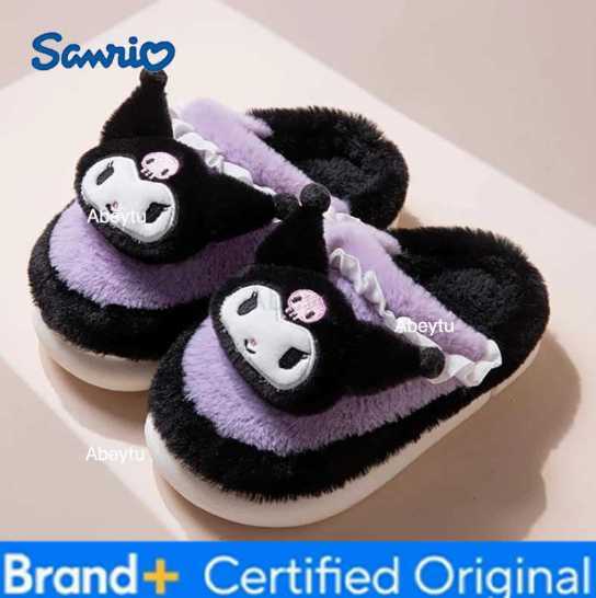 Sanrio Cute Kitty Kunomi Cat Cotton Slippers WomenS Fur Slippers Suitable For Wear In Autumn And Winter Soft Soled Warm Cotton Shoes H251230