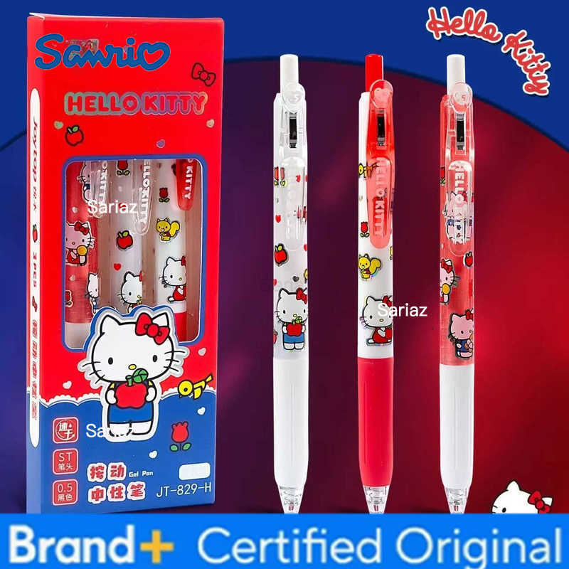 Sanrio New Hello Kitty Creative Cute Kawaii Students Special Gel Pen Cartoon Anime Peripheral Smooth Stationery Push Pen Gift H251231