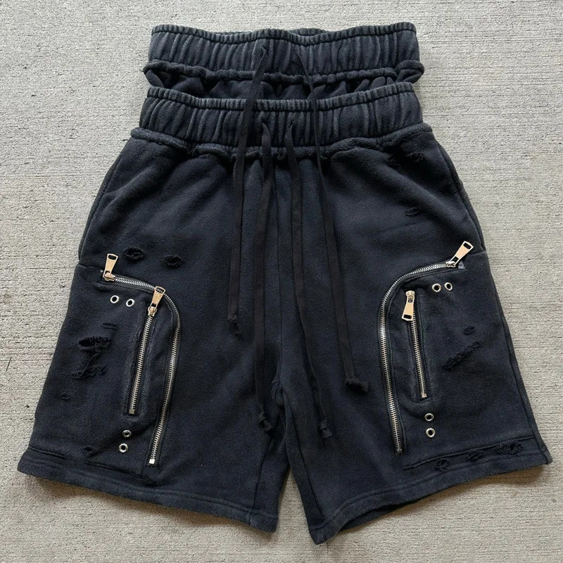 HKSH Summer Man High Street Darkwear Fake Two-Piece Double Waistband Trendy Pocket Niche Chic Casual Shorts Ins HK12677 251223