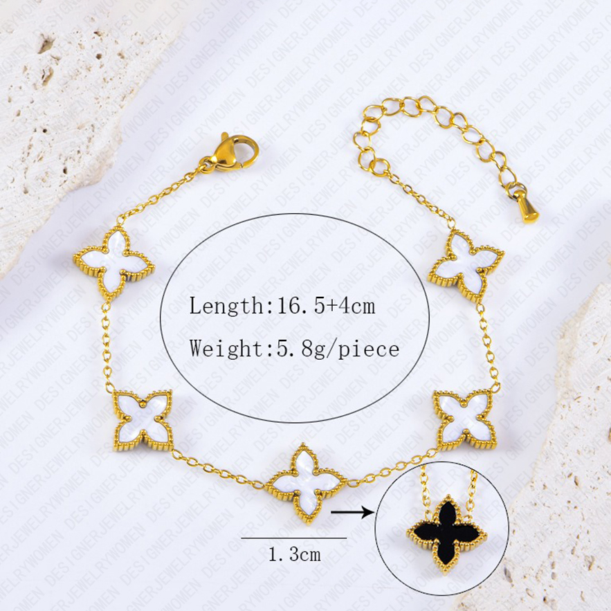 Designer Bracelet Bracelet for Women White Black Bangle Shell Bangles Luxury Jewlery Designer for Women Elegant Timeless Sparkling Gift Premium Exclus