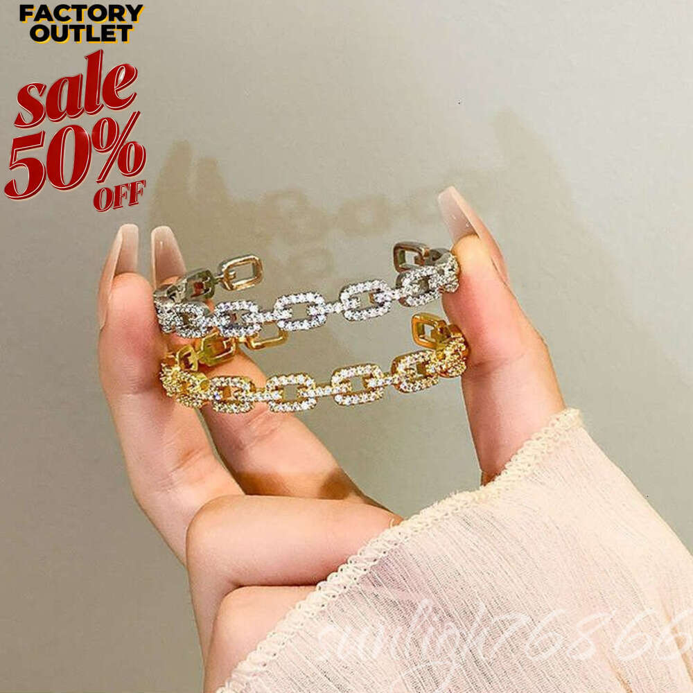 Bracelet For Women Plated gold Full Diamond Snake Bracelet 18K Gold Fashion Exquisite Inlaid Zircon Jewelry Lobster