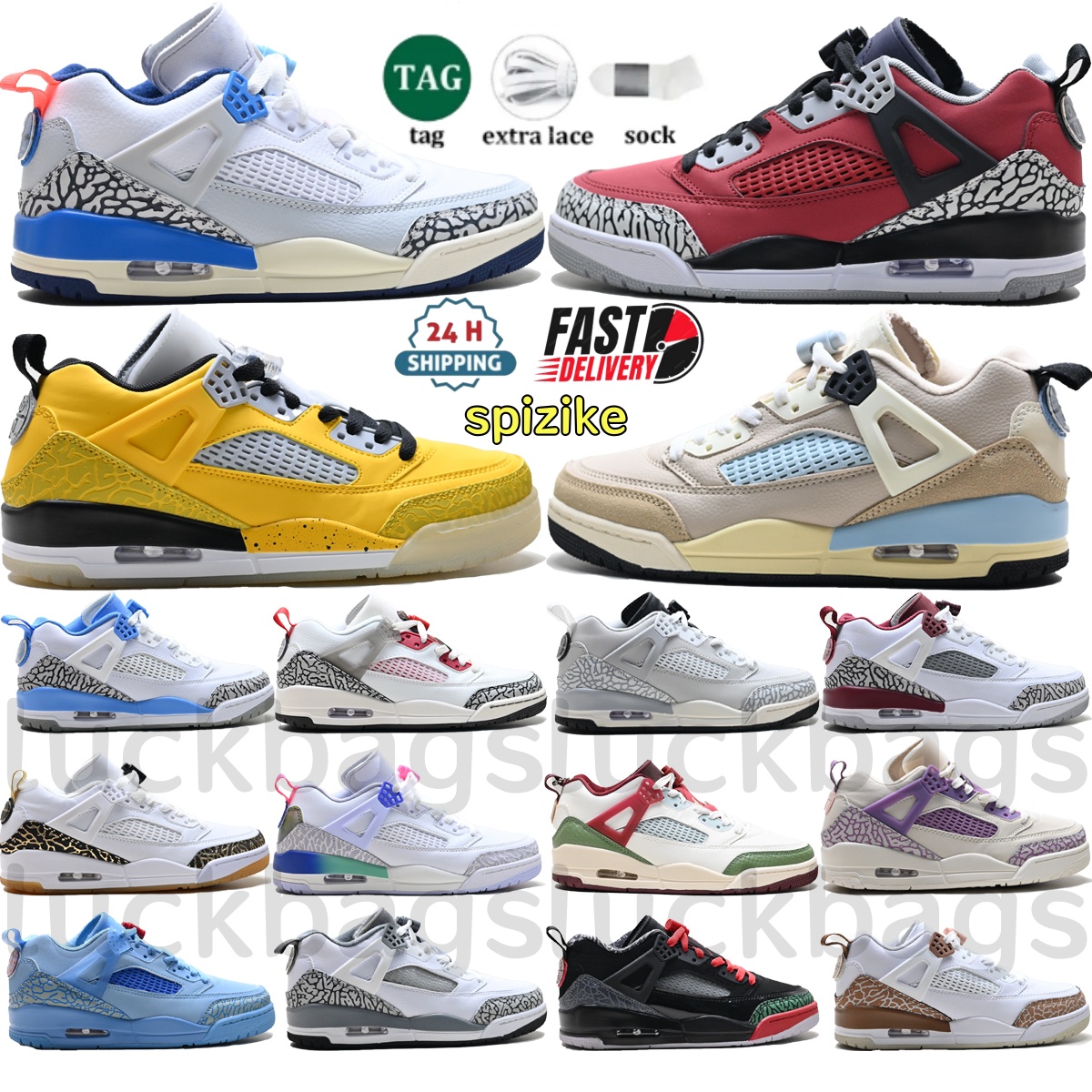 designer Spizikes basketball shoes men women low sneakers white Cement Varsity Red Obsidian Metallic Gold Toro UNC outdoors basketball sports shoes Sizt 36-45