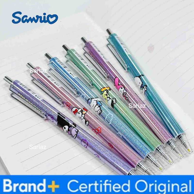 Sanrio 12pcs Kuromi Melody Cinnamoroll Kitty Press Gel Pen Cute 05mm Black Ink Neutral Pens Office School Supplies H2512311
