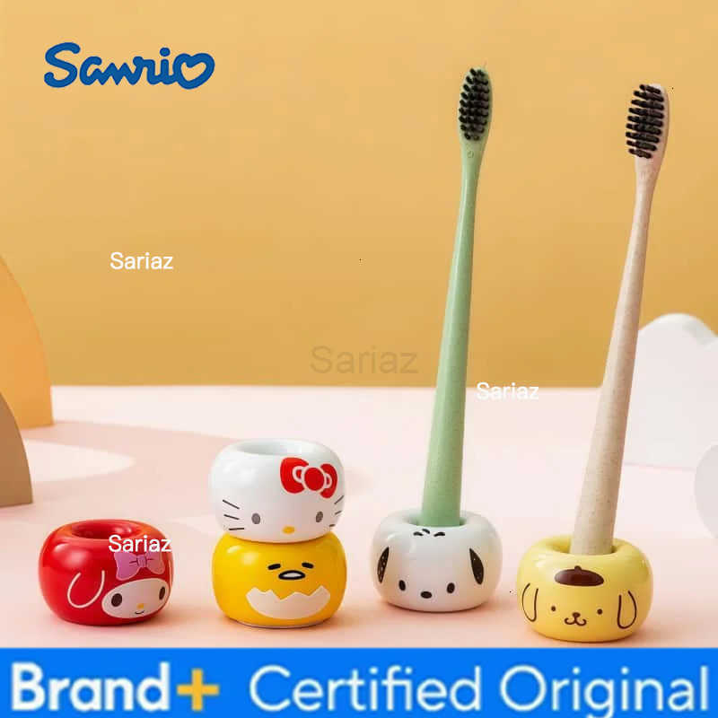 Sanrio HelloKitty Multifunctional Ornament Ceramic Stand Cinnamoroll Cartoon Cute Pen Stand Personality Mini Toothbrush Card Holder H251231