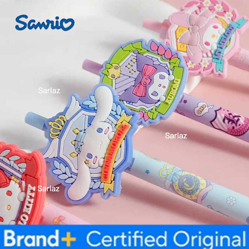 Sanrio 1/5pcs Gel Pens for Student Stationery Cartoon Hello Kitty Kuromi Cinnamoroll Melody Press Writing Pen School Supplies H251231