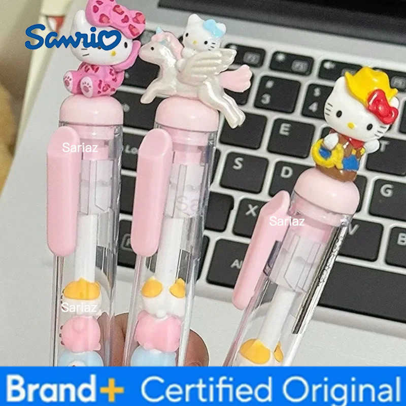 Sanrio Kawaii Hello Kitty Gel Pen Creative KT Cat Diy Beads Pen Cute 005mm Signing Pen Student Writing School Office Supply Stationery H251231