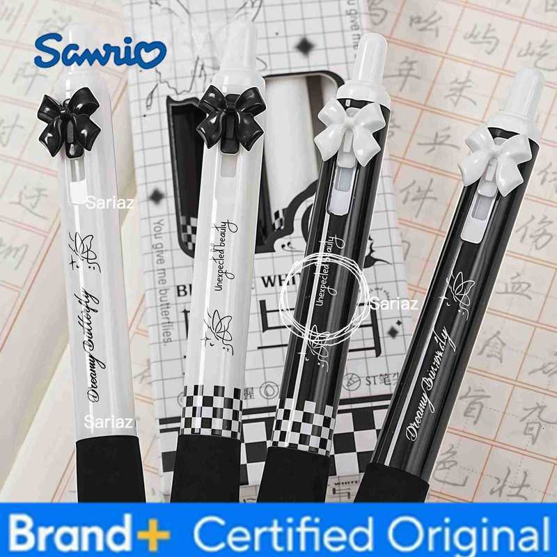 Sanrio Lucky Bow Retractable Gel Pen - Cute Charming Ballet Style High-Quality Neutral Pen Black White Ballet-Themed Pen for S H251231