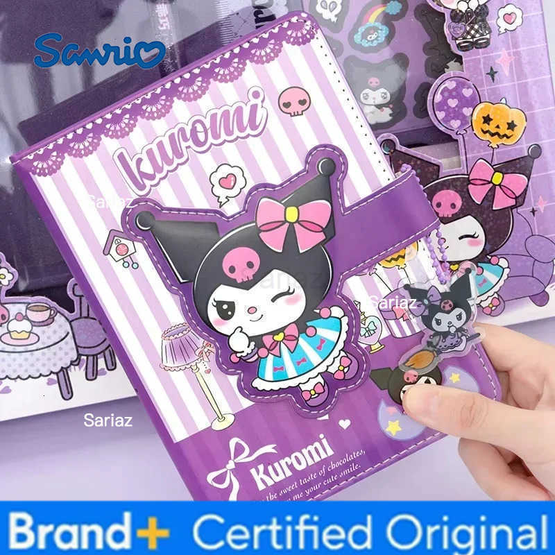 Sanrio Stationery Set My Melody Kuromi Notebook Stickers Gel Pen Ruler sticky note badge Student School Supplies Kids Gift H251231