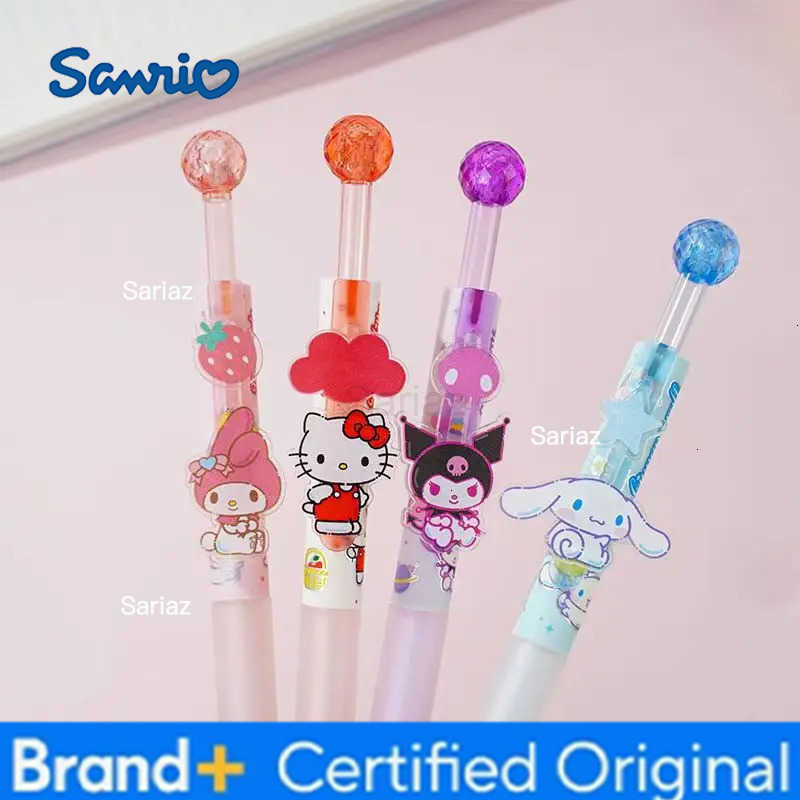 Sanrio New Style Hello Kitty KUROMI Cinnamoroll Extended Sheath Press Neutral Pen Cartoon Brush Question Pen Water-based Pen H251231