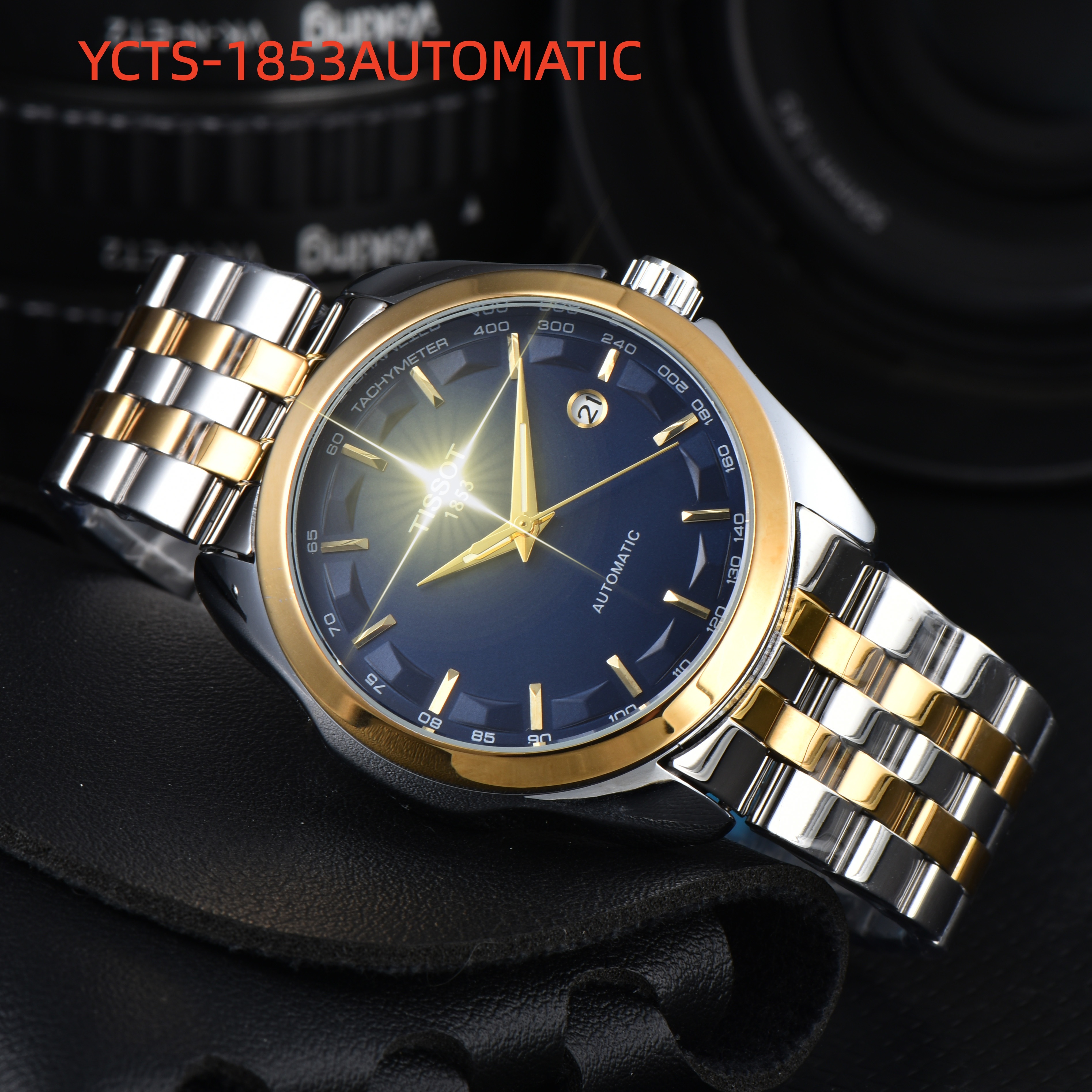 2026 Brand New Men 1853Tissity Series wristwatches Men's Automatic Mechanical watches women Luxury Watch Brown Dial Rose Gold Stainless Strap PRX 76