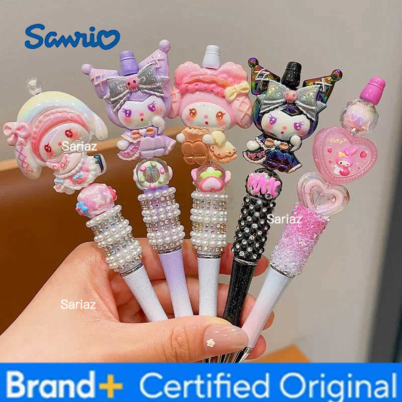 Sanrio gel pen childrens cartoon school supplies little girl cute and cute shiny rhinestone beaded ballpoint pen H251231