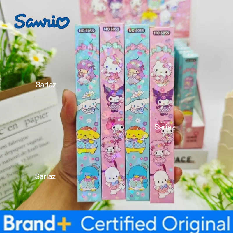 Sanrio 36pcs/lot Kuromi Melody Hangyodon Press Gel Pen Cute Pochacco 05mm Black Ink Press Signature Pens School Supplies H251231