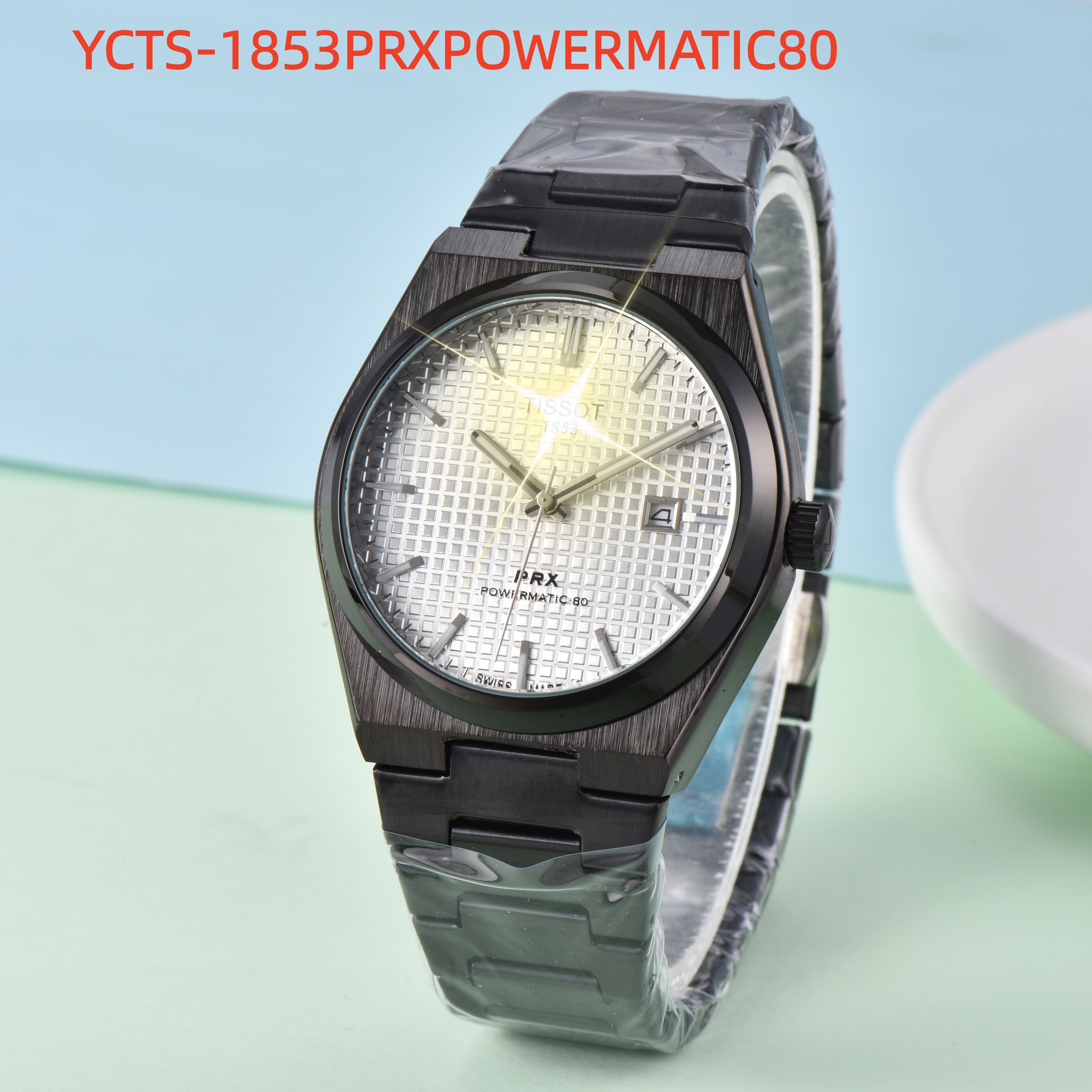 2026 Brand New Men 1853Tissity Series wristwatches Men's Automatic Mechanical watches women Luxury Watch Brown Dial Rose Gold Stainless Strap PRX 41